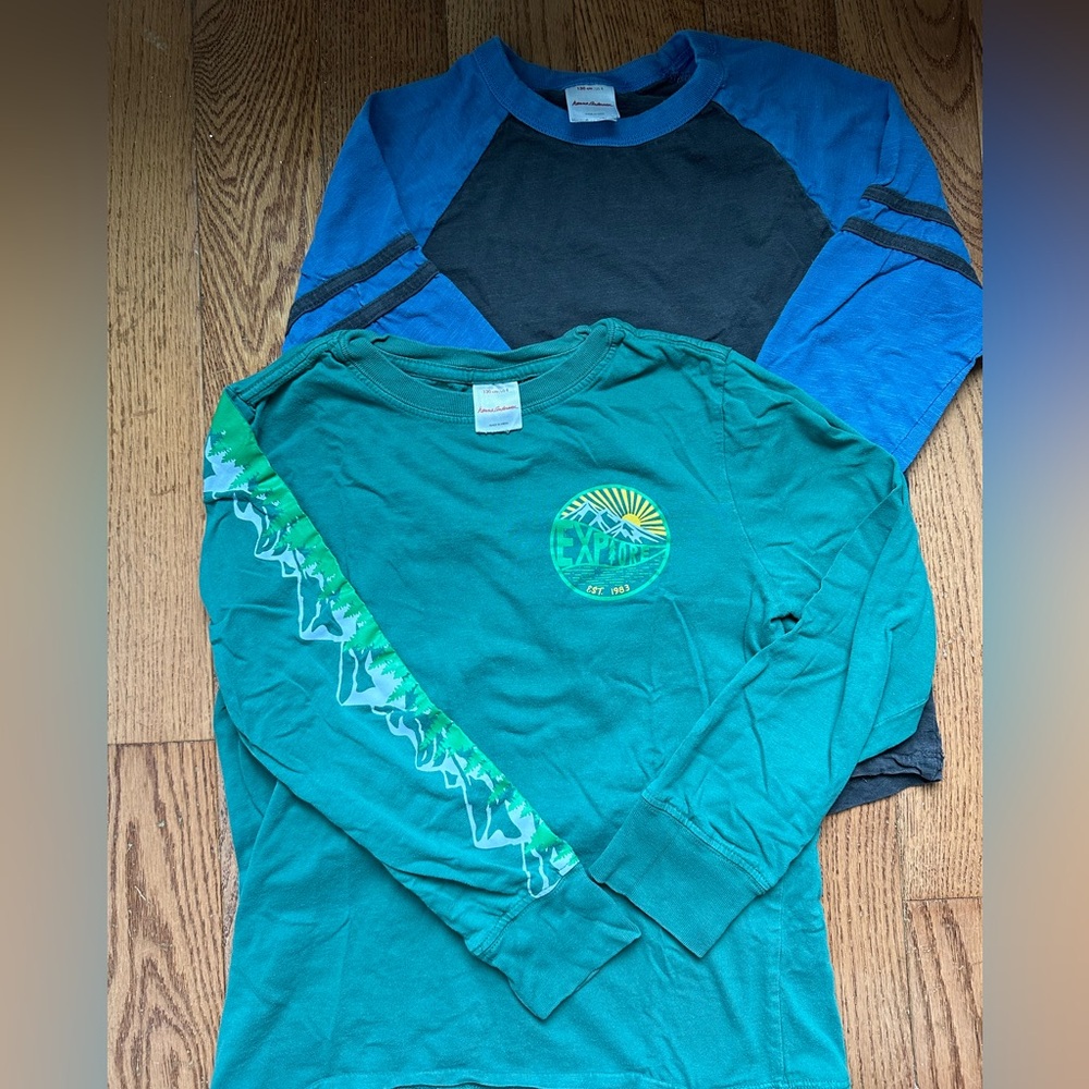Bundle of Two Long sleeve Hanna Andersson Shirts - size 8 (130)